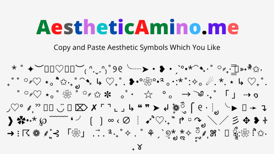 Aesthetic Symbols : ̗̀➛ *ੈ✩‧₊˚ ˏˋ°•*⁀➷ ༊*·˚