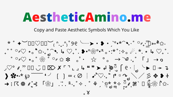 aesthetic symbols to copy